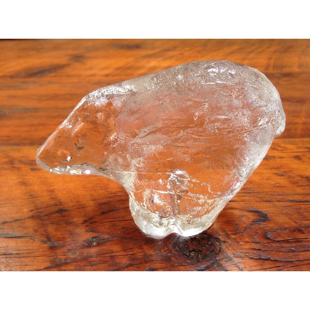 Vintage Pukeberg Sweden Swedish Crystal Mid Century Modern Polar Bear Figurine